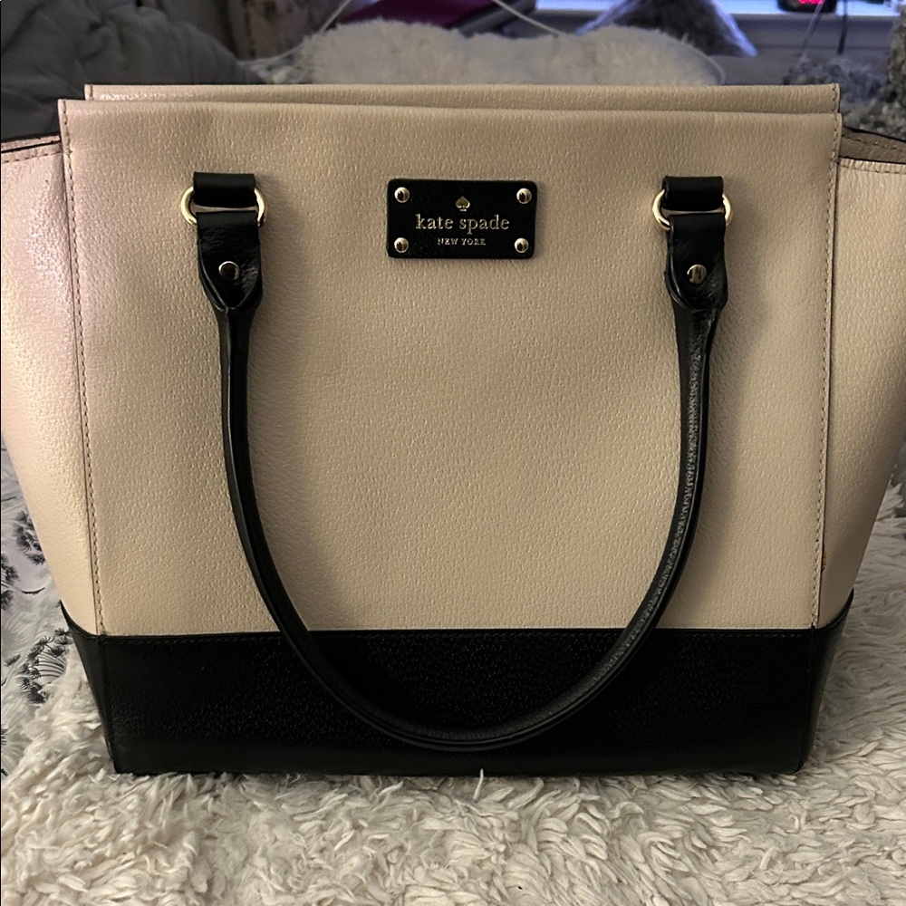 Kate Spade Two-Tone Black and Cream Tote